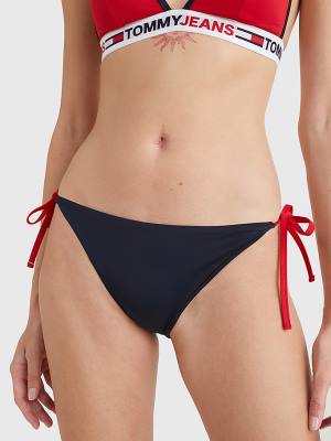 Ženske Tommy Hilfiger Cheeky Side Tie Bikini Bottoms Kupaći Kostimi Plava | TH761QMW