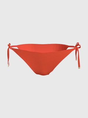 Ženske Tommy Hilfiger Curve Side Tie Ribbed Bikini Bottoms Kupaći Kostimi Crveni | TH574VES