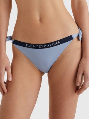 Ženske Tommy Hilfiger Logo Waistband Cheeky Fit Bikini Bottoms Kupaći Kostimi Plava | TH841YZJ